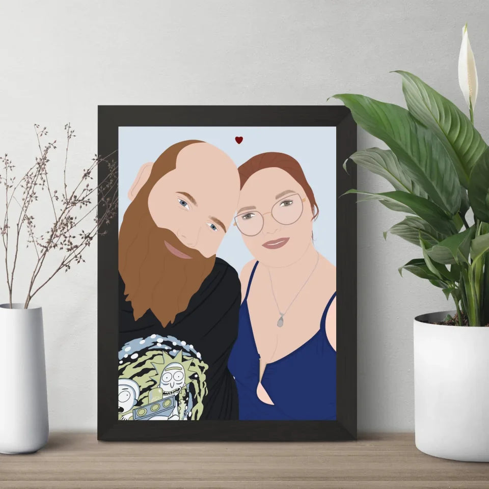 Illustration personnalisée détaillée - Couple