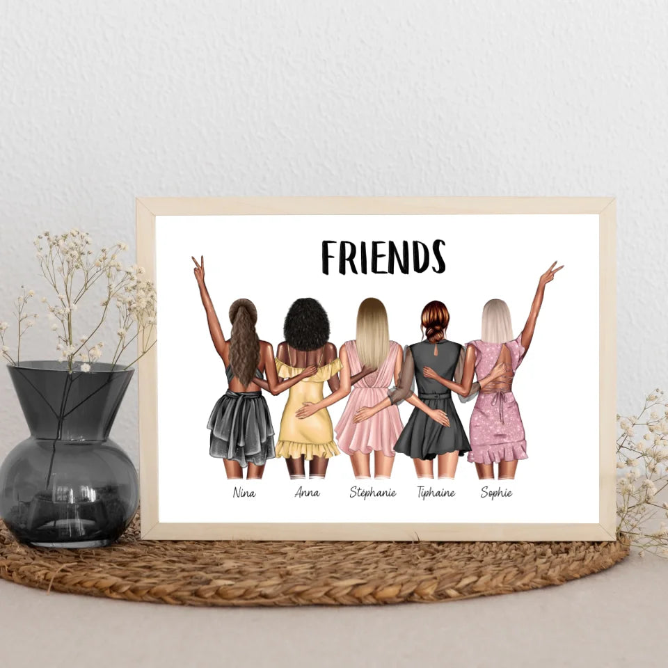 Affiche amitié personnalisée - Friends