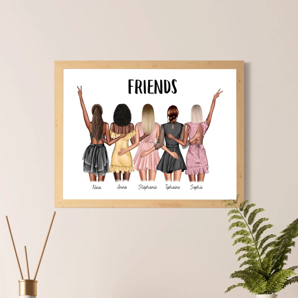 Affiche amitié personnalisée - Friends
