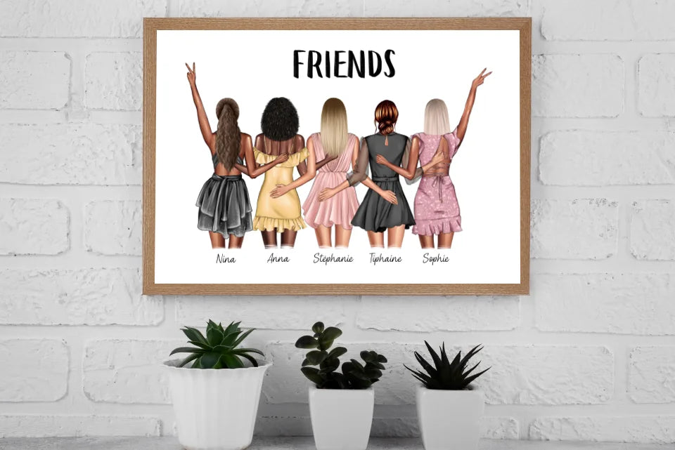 Affiche amitié personnalisée - Friends