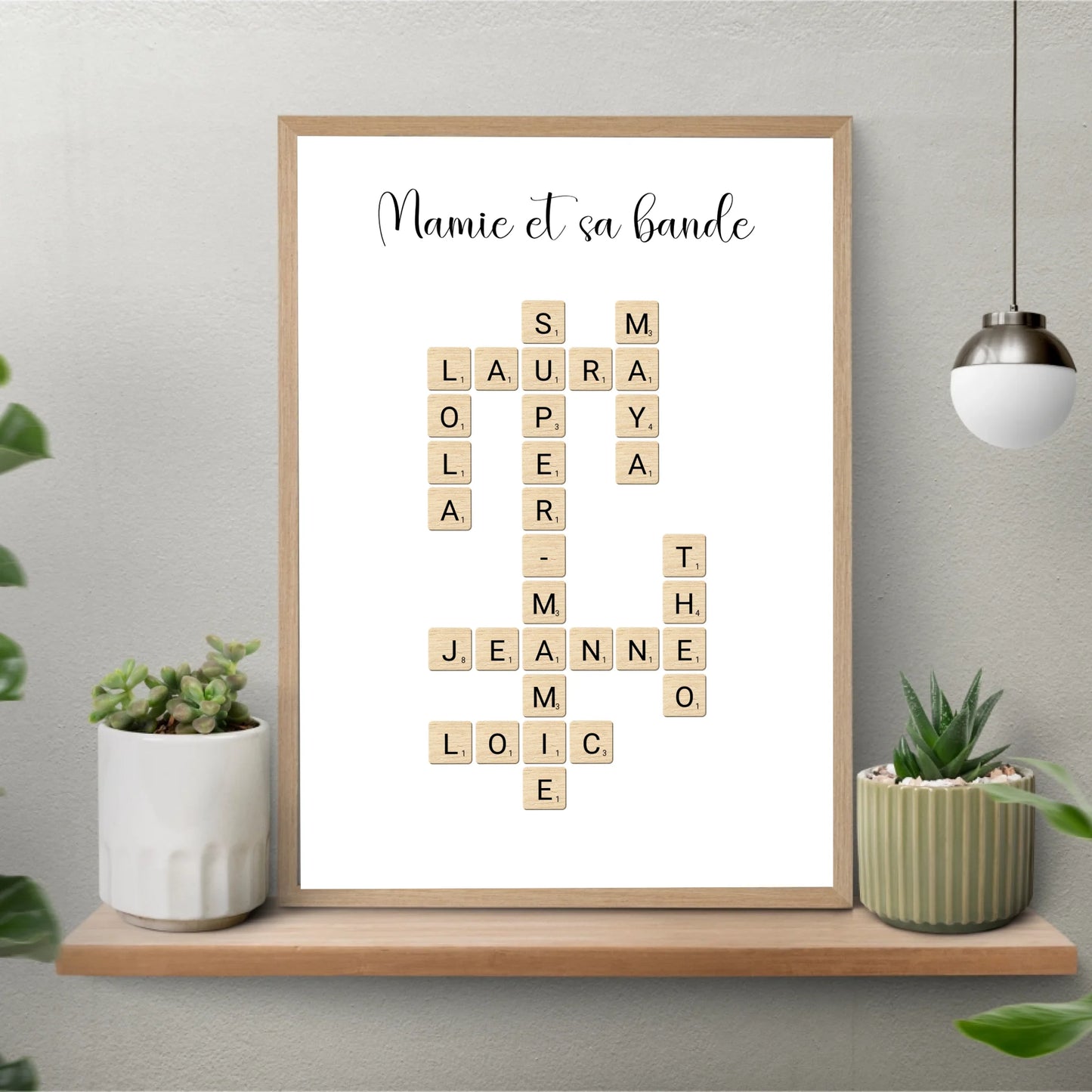 Affiche fête des grands-mères personnalisée - Scrabble