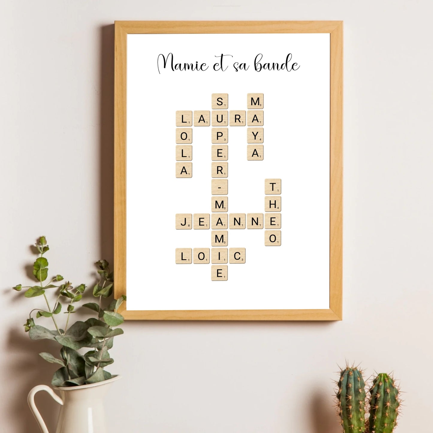 Affiche fête des grands-mères personnalisée - Scrabble