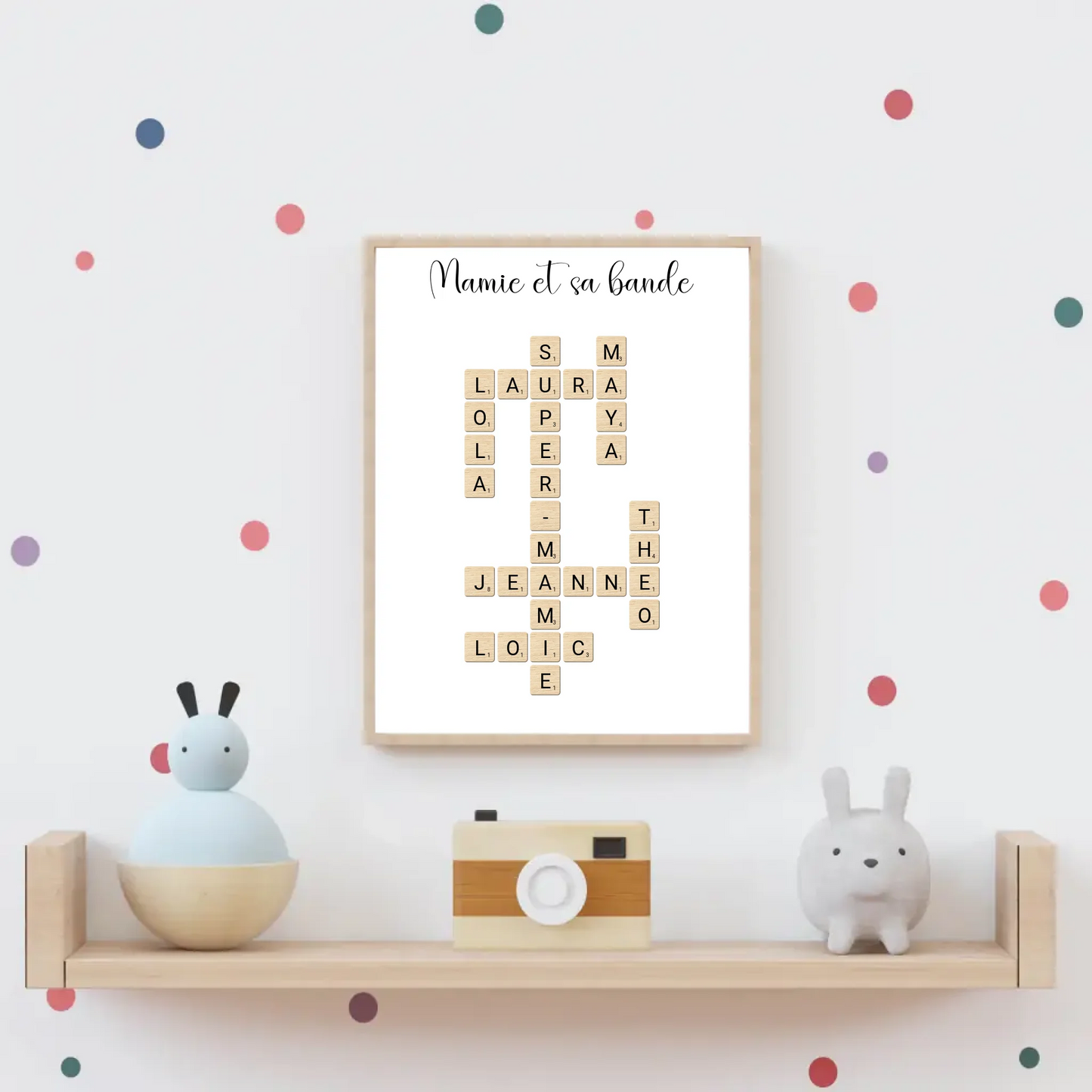 Affiche fête des grands-mères personnalisée - Scrabble