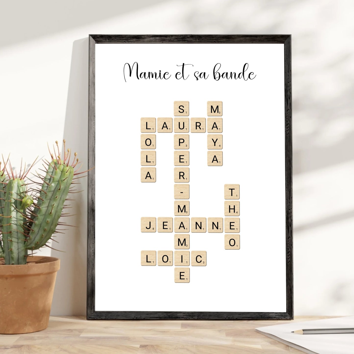Affiche fête des grands-mères personnalisée - Scrabble