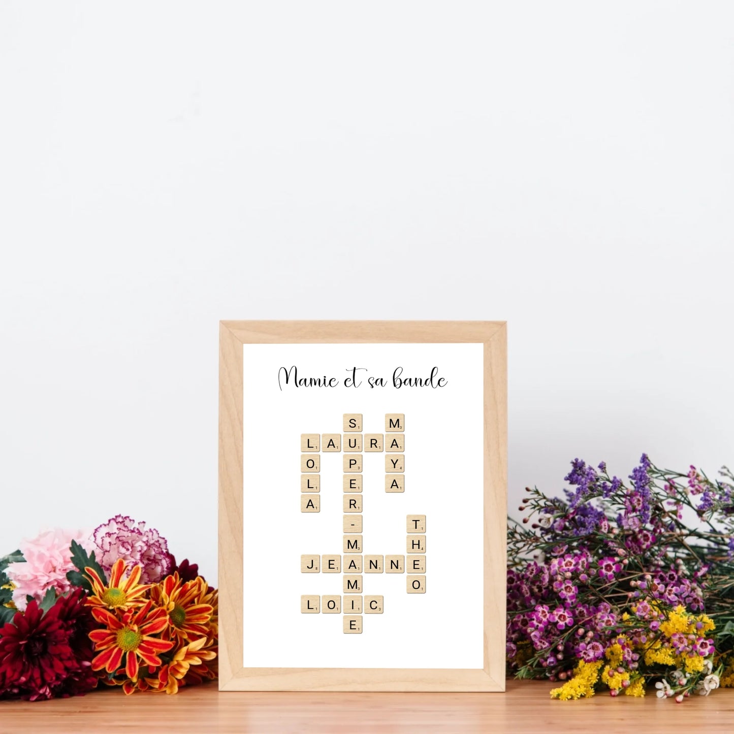 Affiche fête des grands-mères personnalisée - Scrabble