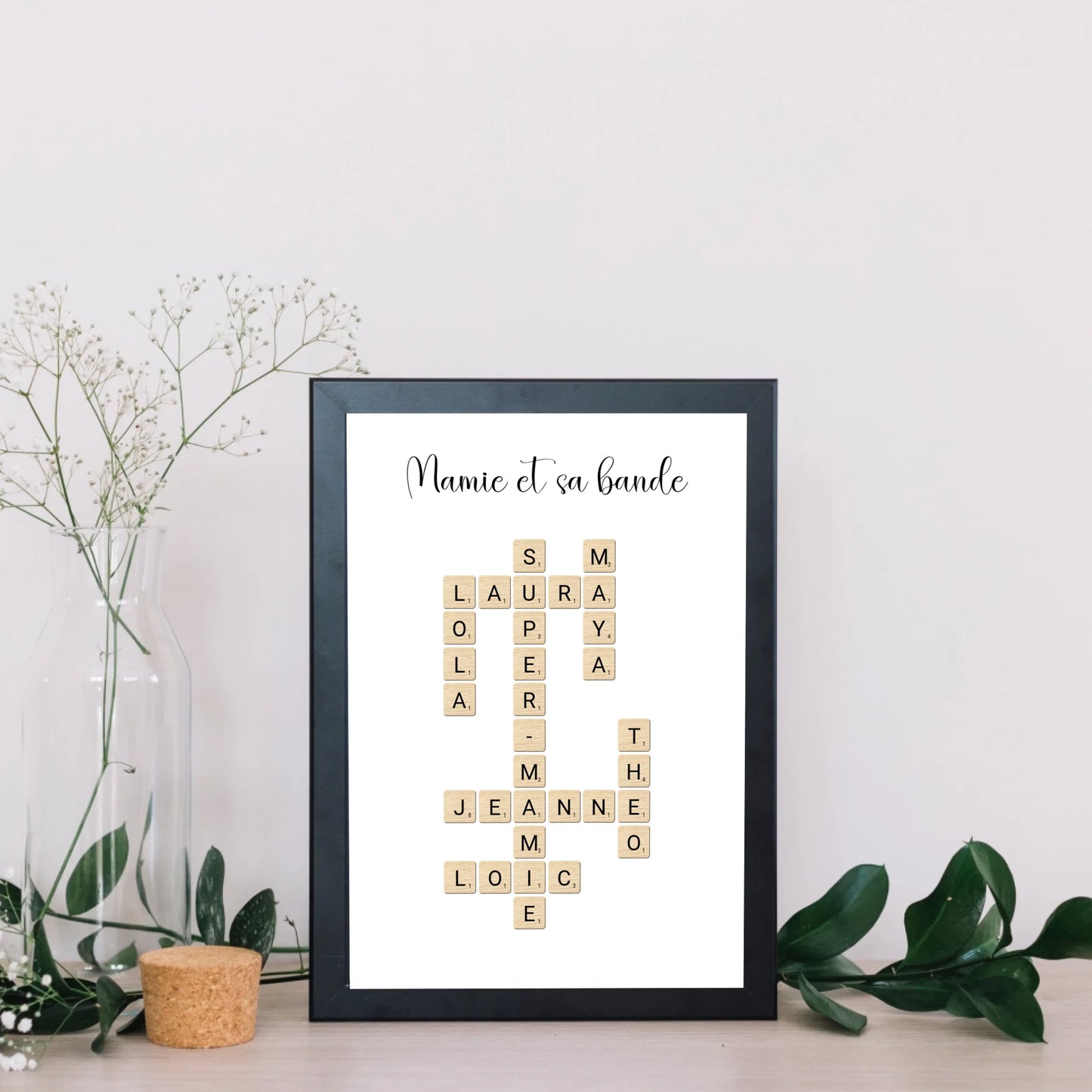 Affiche fête des grands-mères personnalisée - Scrabble