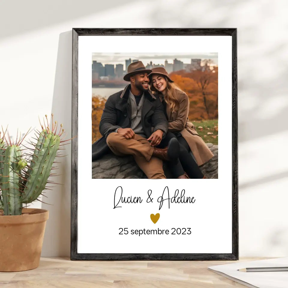 Affiche couple personnalisée - Photo