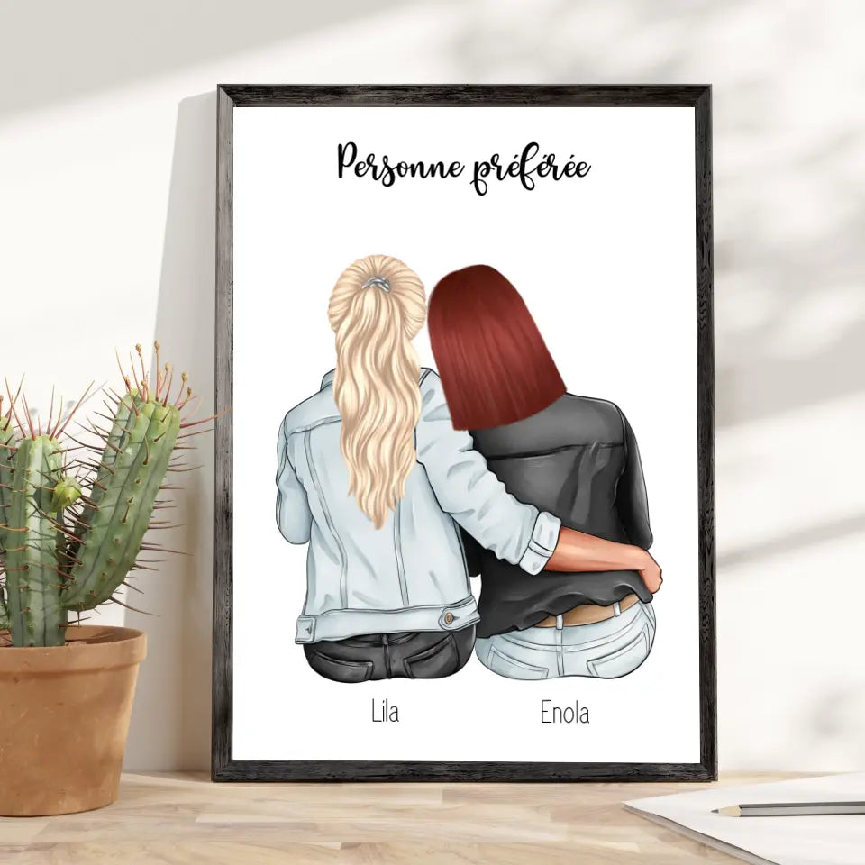 Affiche couple personnalisée - Personne préférée