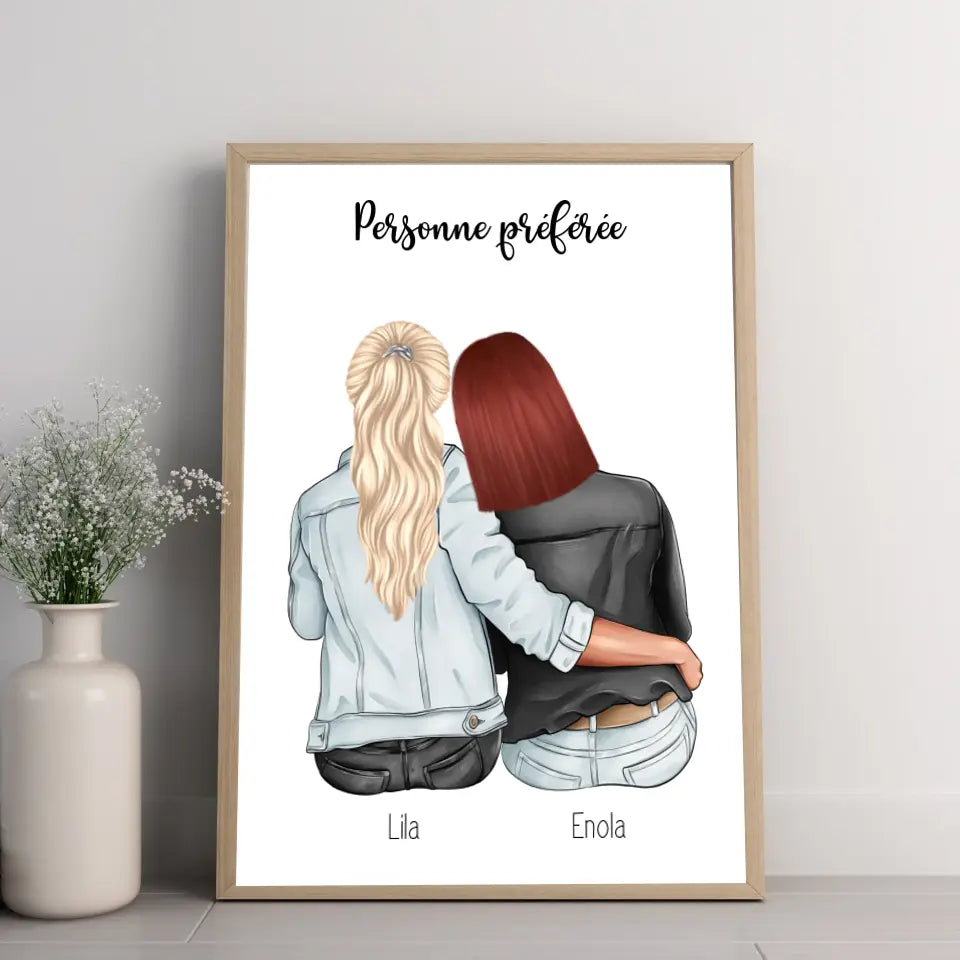 Affiche couple personnalisée - Personne préférée