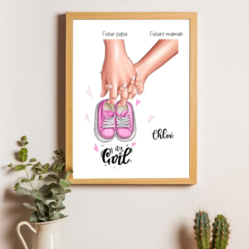 Affiche naissance personnalisée - Welcome baby