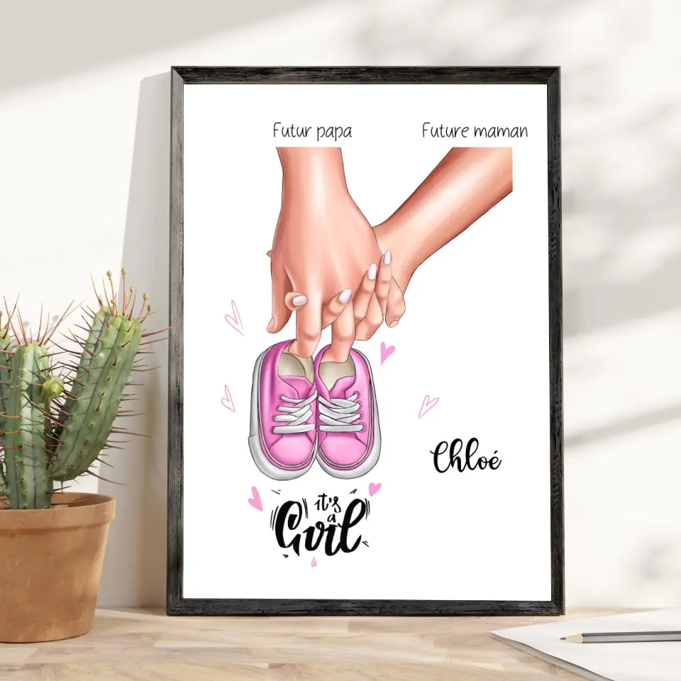 Affiche naissance personnalisée - Welcome baby