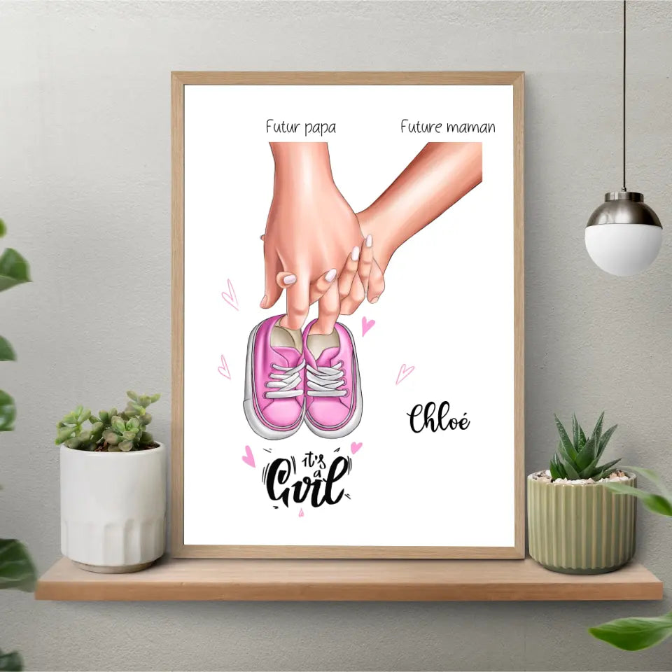 Affiche naissance personnalisée - Welcome baby