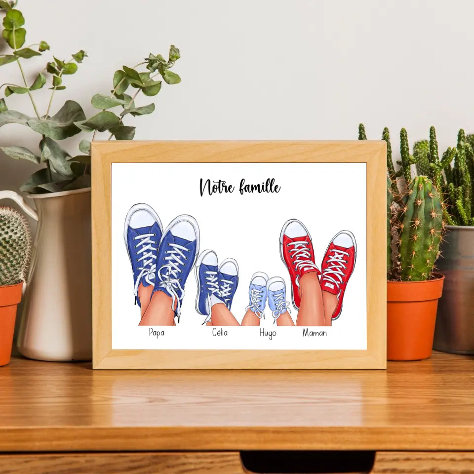 Affiche famille personnalisée - Family legs