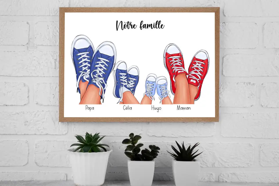 Affiche famille personnalisée - Family legs