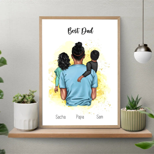 Affiche fête des pères personnalisée - Best Dad