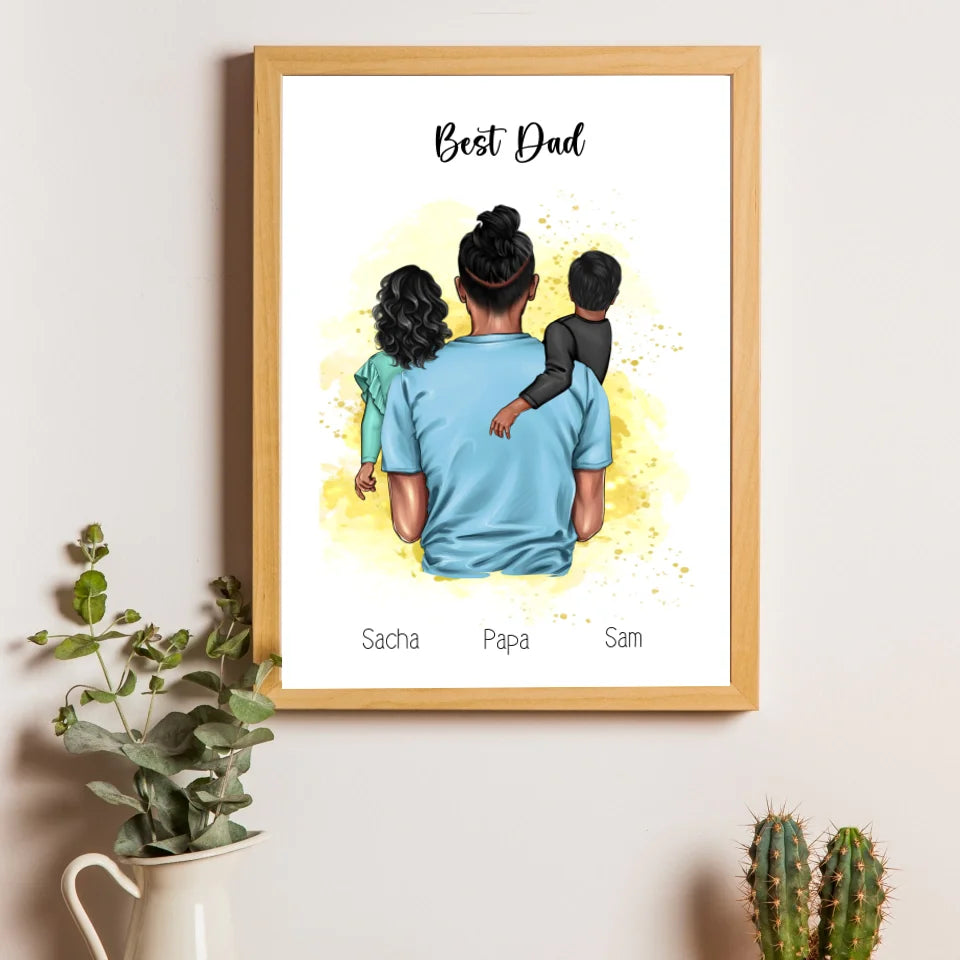 Affiche fête des pères personnalisée - Best Dad