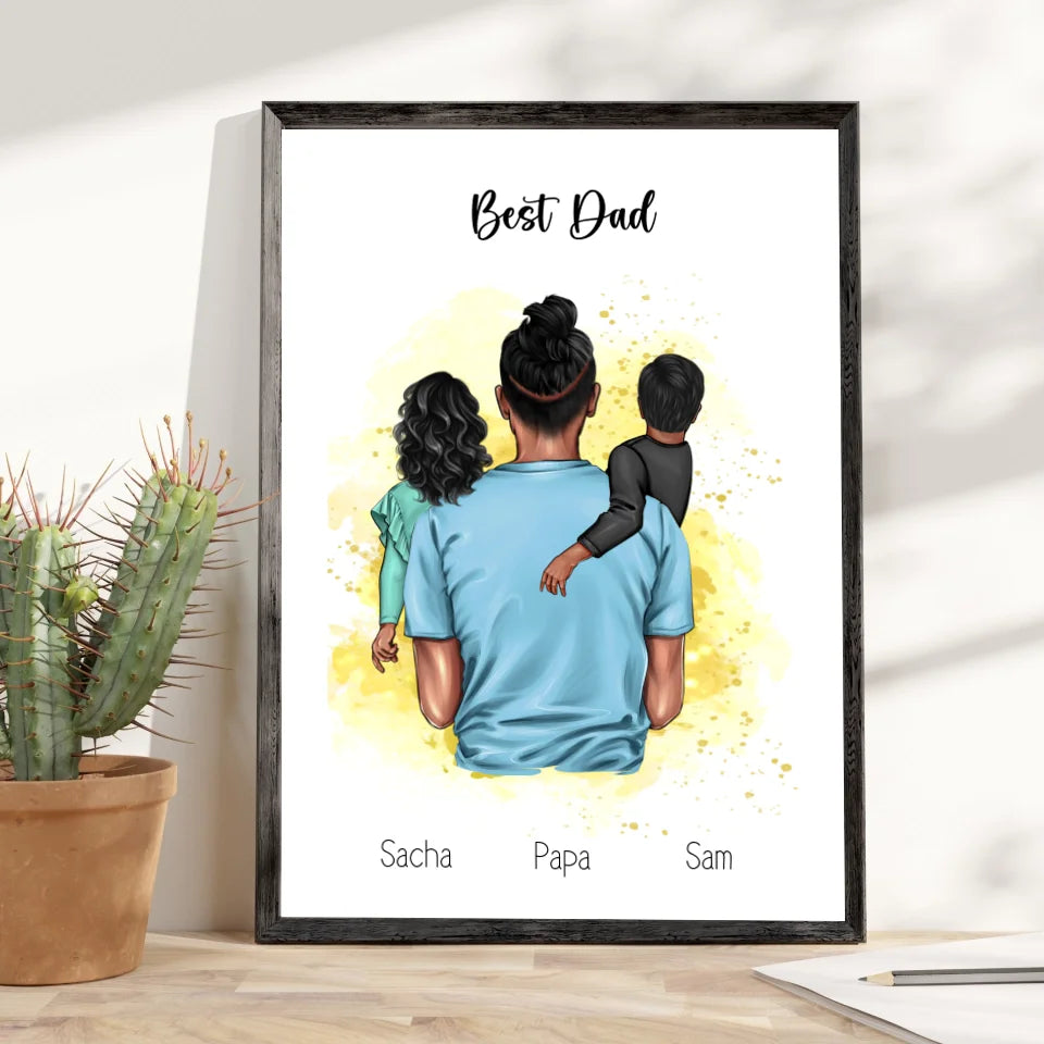 Affiche fête des pères personnalisée - Best Dad