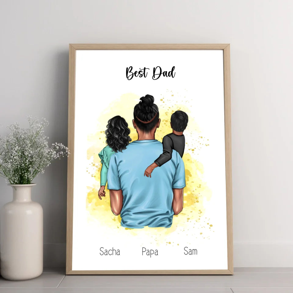 Affiche fête des pères personnalisée - Best Dad