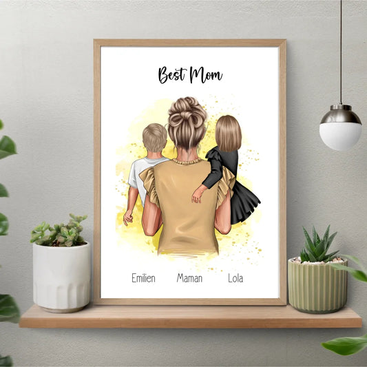 Affiche fête des mères personnalisée - Best mom