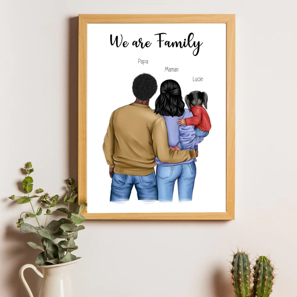 Affiche famille personnalisée - We are Family