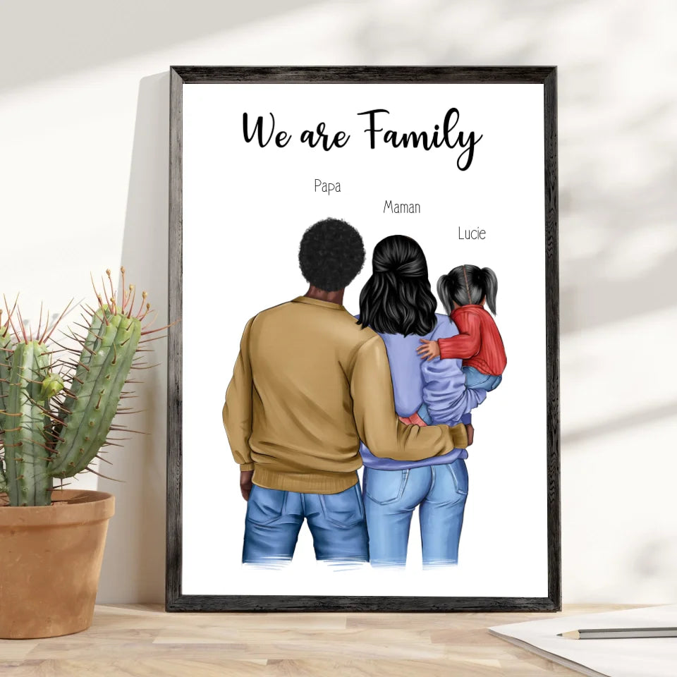 Affiche famille personnalisée - We are Family