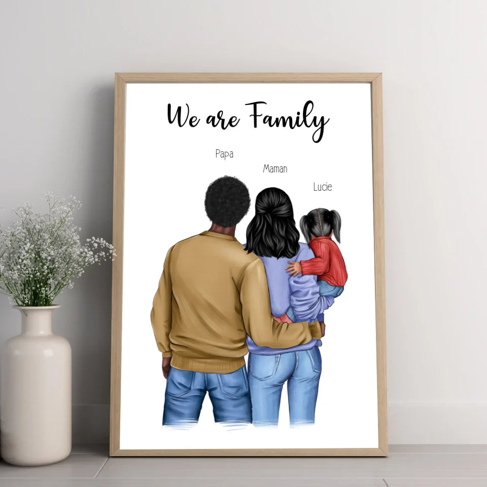 Affiche famille personnalisée - We are Family