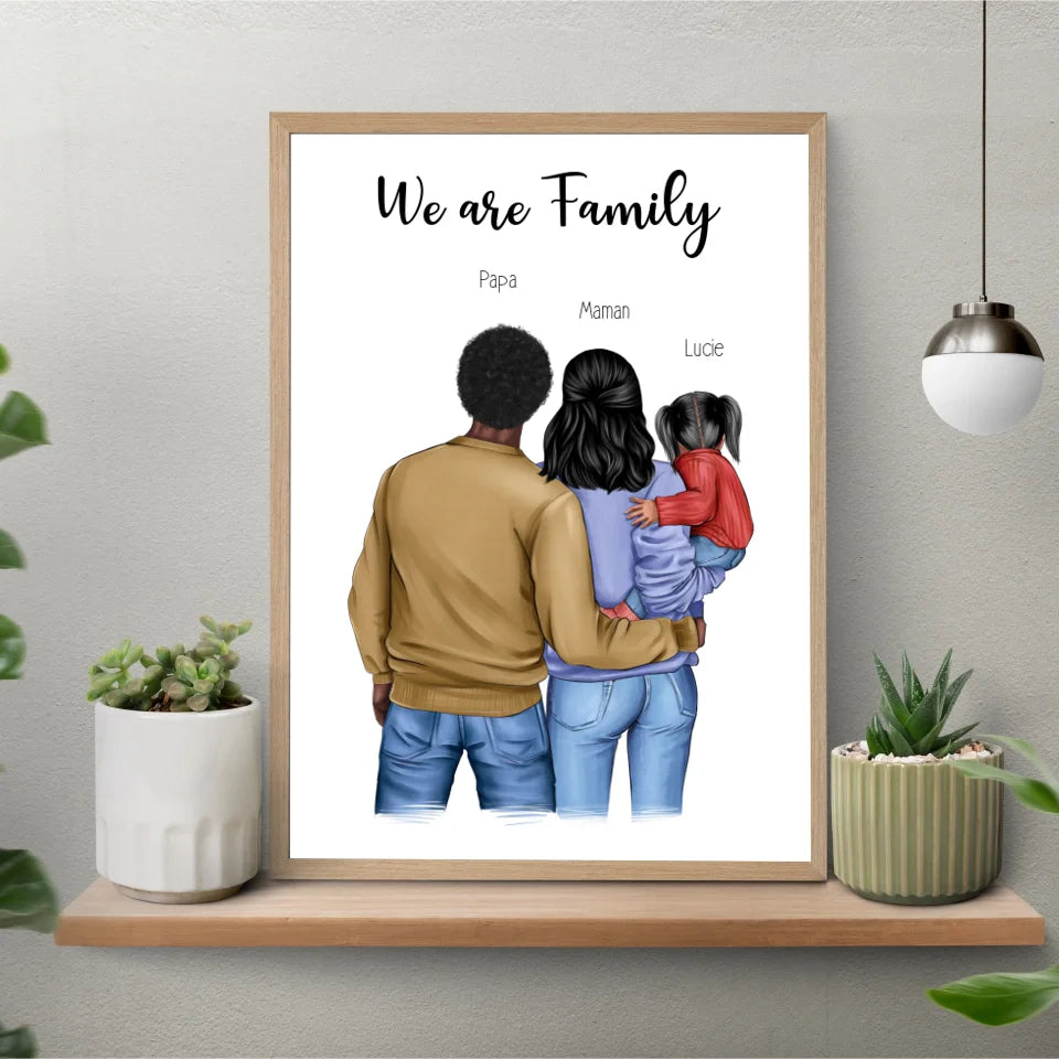 Affiche famille personnalisée - We are Family