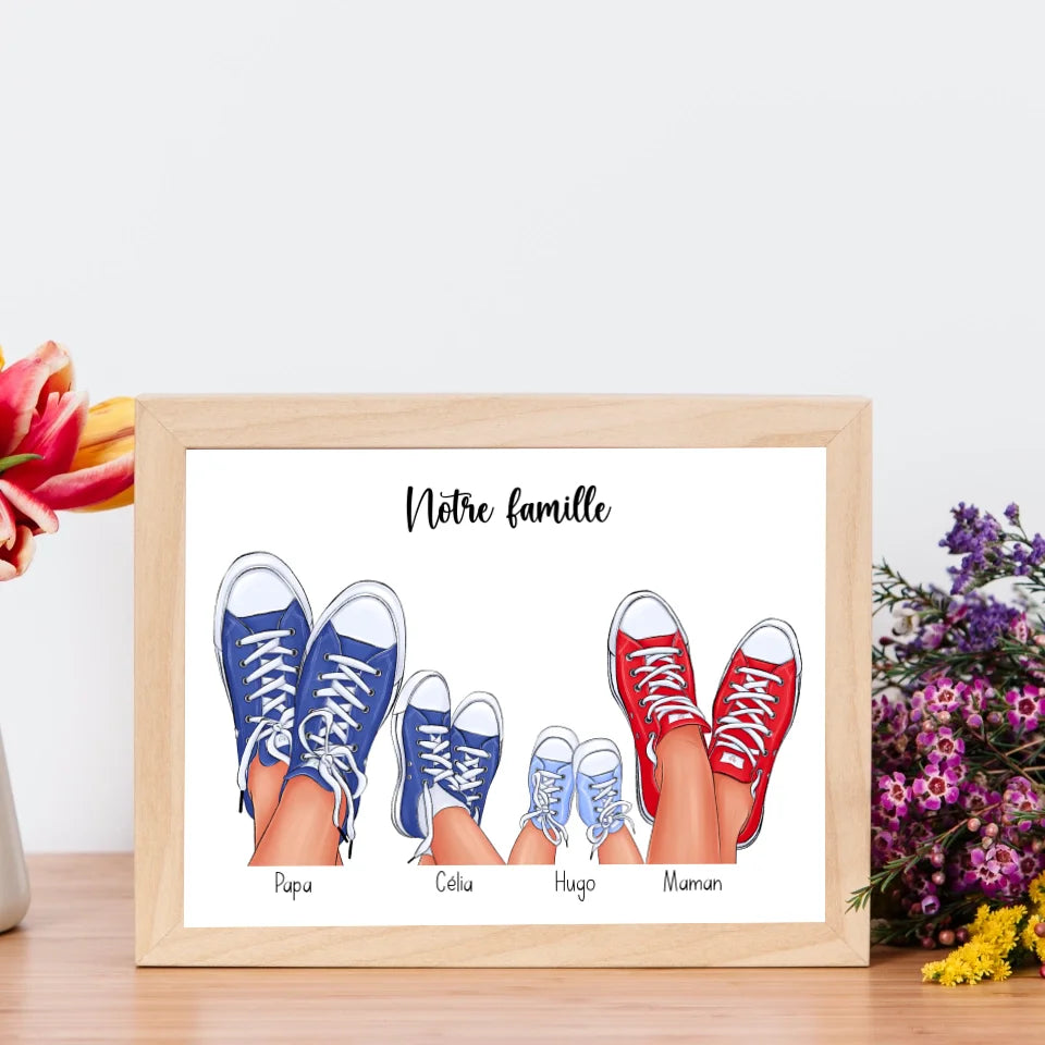 Affiche famille personnalisée - Family legs