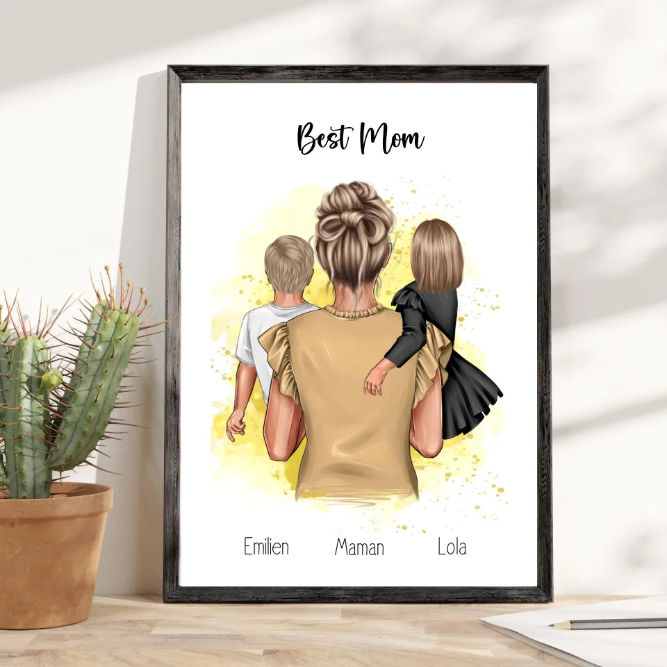 Affiche fête des mères personnalisée - Best mom