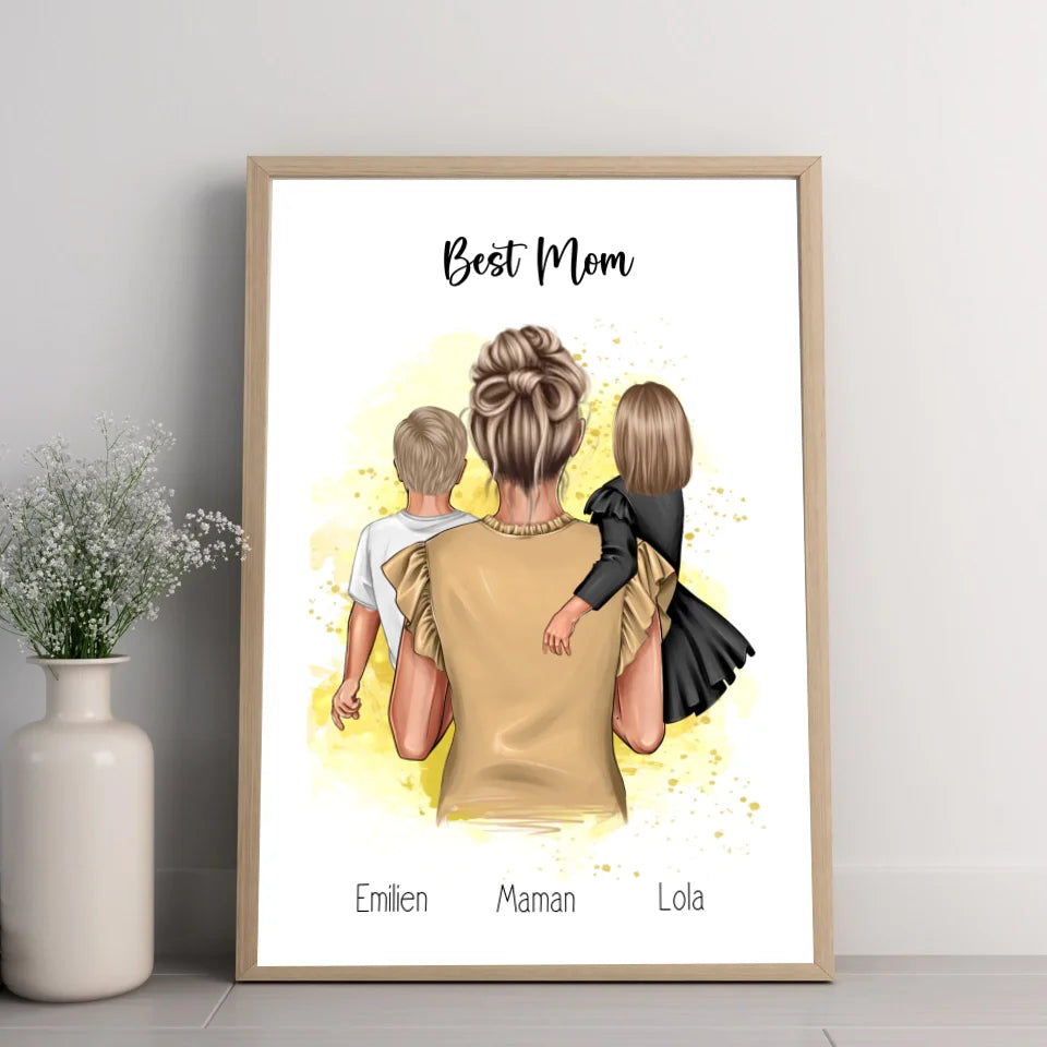 Affiche fête des mères personnalisée - Best mom