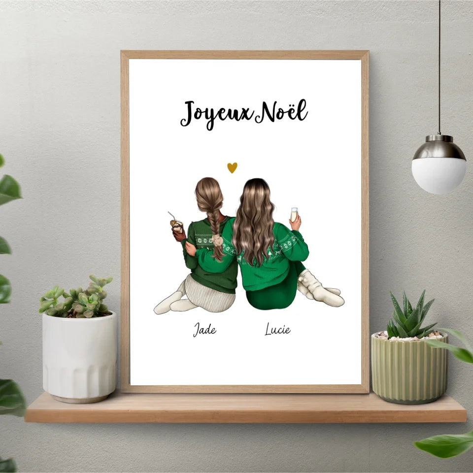 Affiche amitié personnalisée - Joyeux Noël