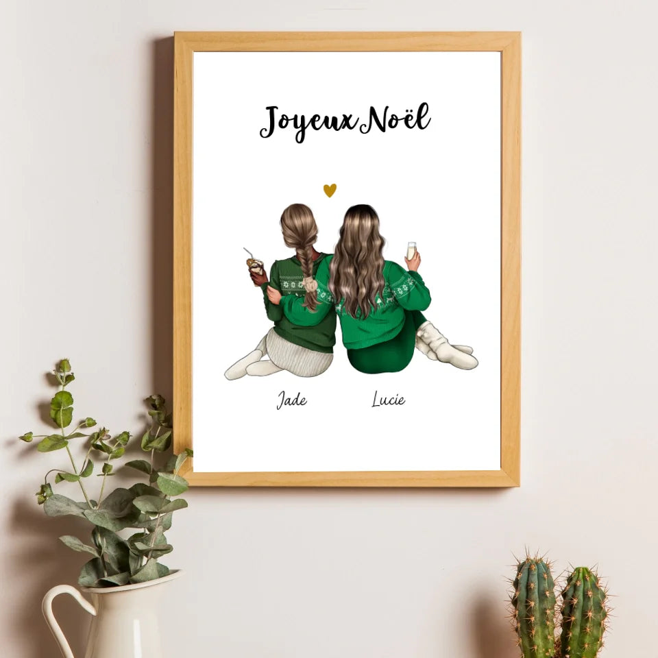 Affiche amitié personnalisée - Joyeux Noël