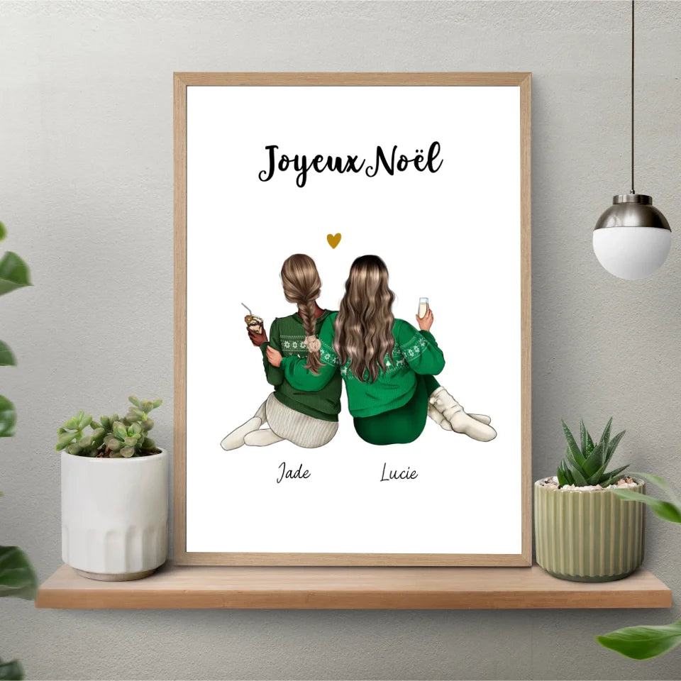 Affiche amitié personnalisée - Joyeux Noël