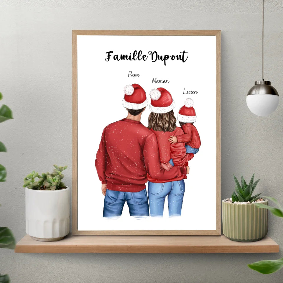 Affiche famille personnalisée - We are family (édition Noël)