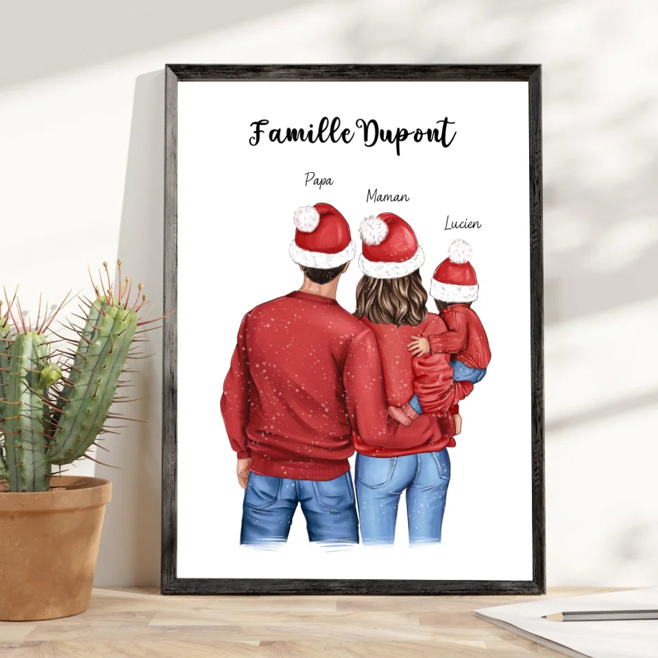 Affiche famille personnalisée - We are family (édition Noël)