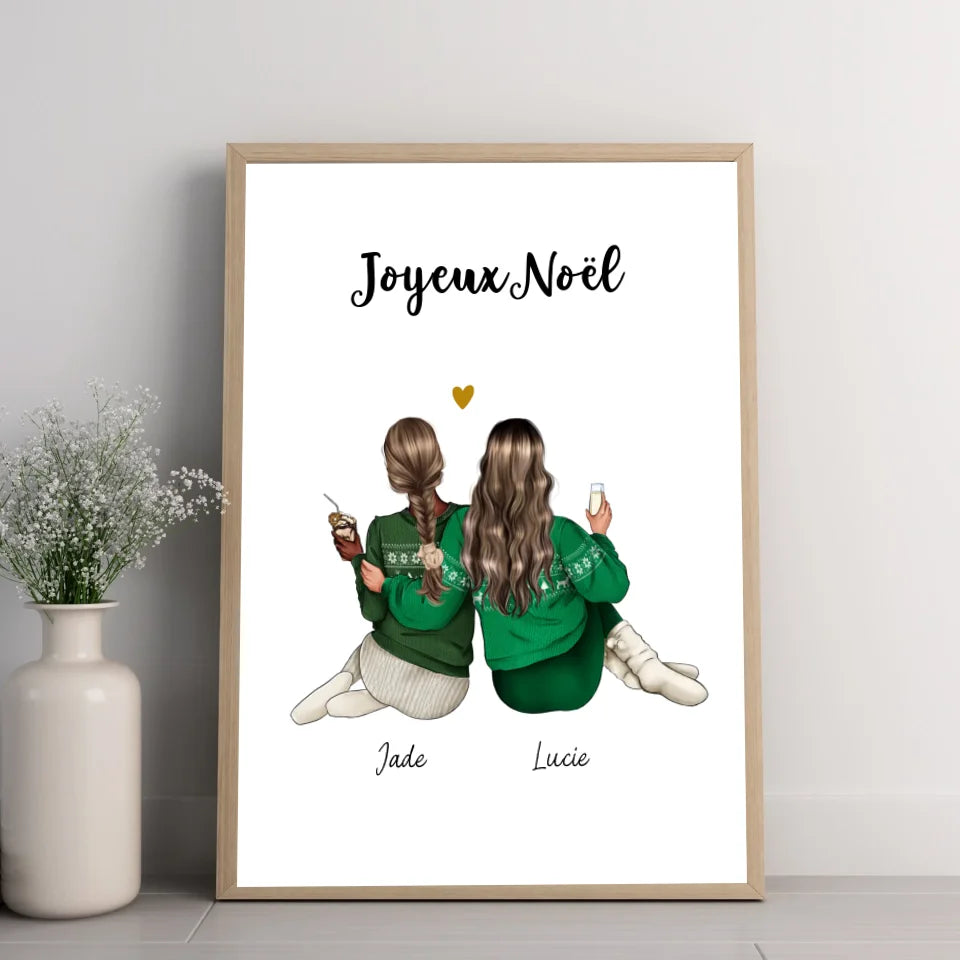 Affiche amitié personnalisée - Joyeux Noël